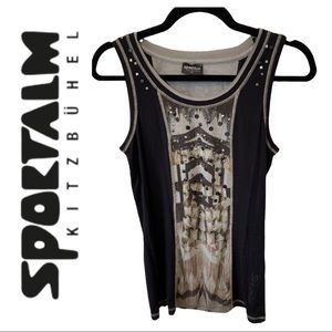 Sportalm Black Studded Tank Top